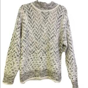 Vintage Knit Wool Sweater Chevron Carriage Court Women’s Size Medium